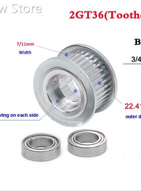 2GT 36 Tooth Synchronous Wheel Idler Pulley With Double Side