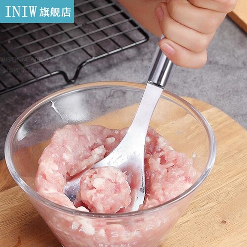 1pc Stainless Steel Plastic Meatball Maker Spoon Non