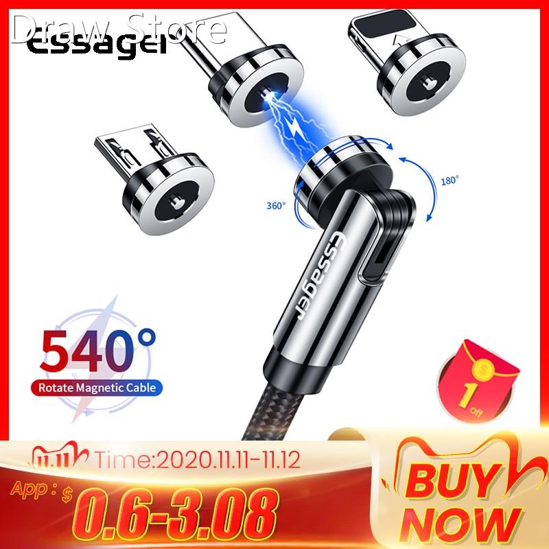 540 Rotate Magnetic Cable Fast Charging Magnet Charger Micro