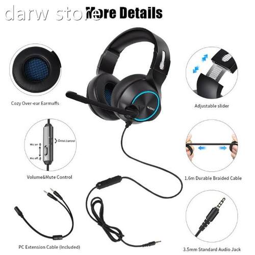 UNITOP NUBWO N11G ming Head1set 35MaM Deep Bass He.adphones
