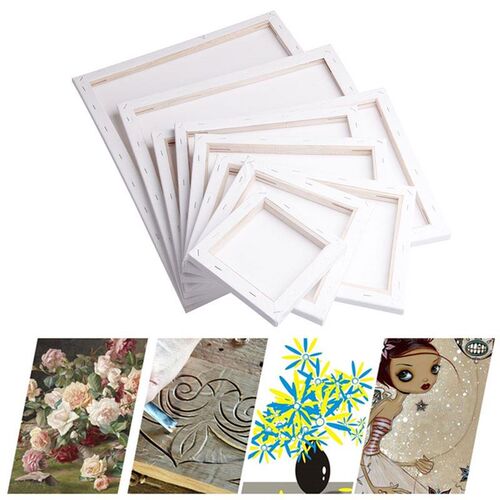 White Blank Square Artist Canvas Wooden Board Frame For Prim