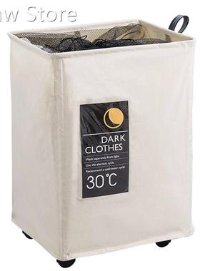 Foldable Large Storage Basket Caster Laundry Basket Collapsi