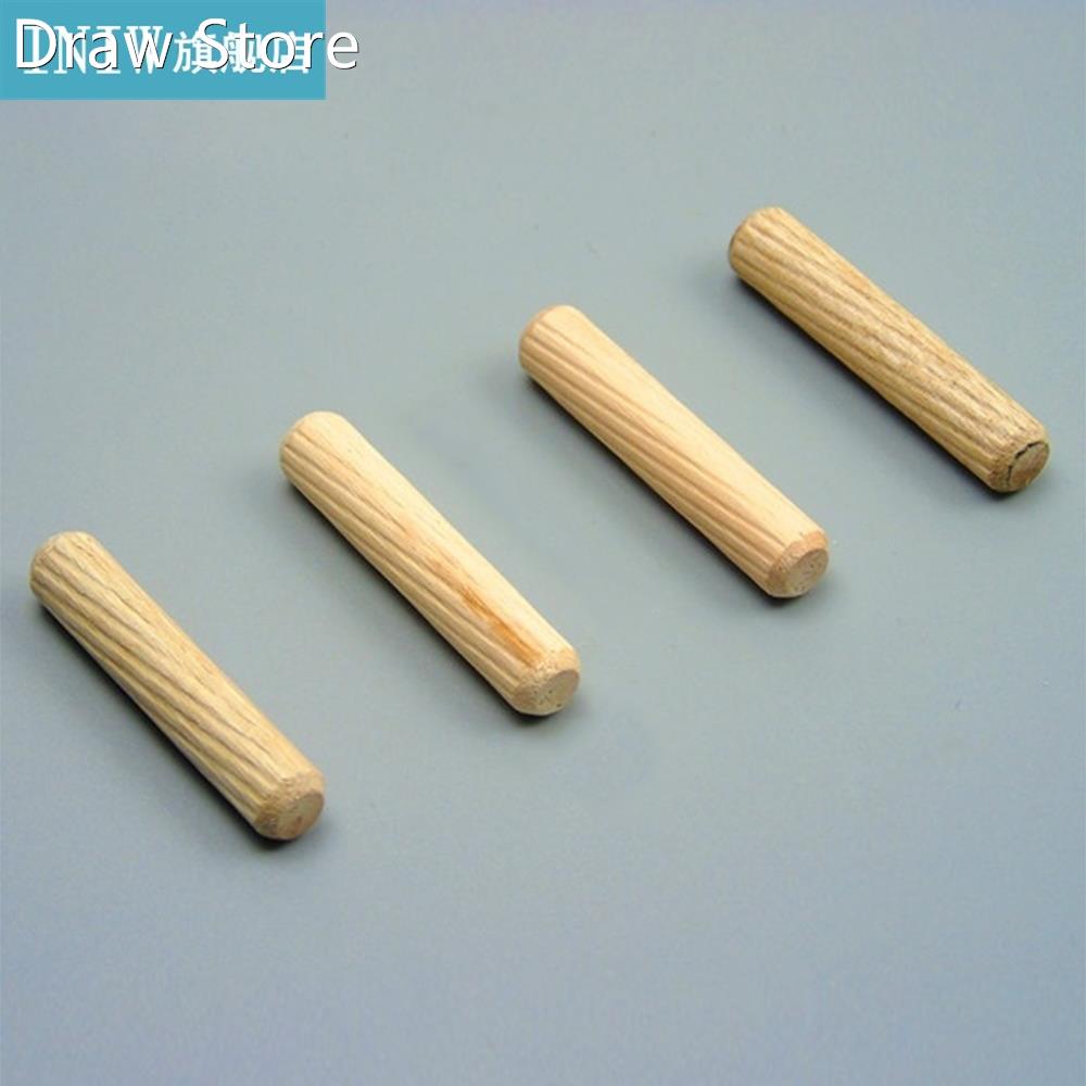 100pcs Wooden Dowel Round Fluted Wood Craft Dowel Pins Rods