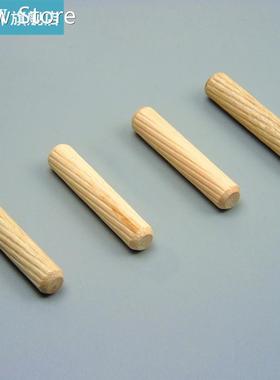 100pcs Wooden Dowel Round Fluted Wood Craft Dowel Pins Rods