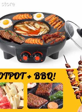 AU 22v Electri c BBQ Gri0ll NonStick late Barbecue Pan PH1ot