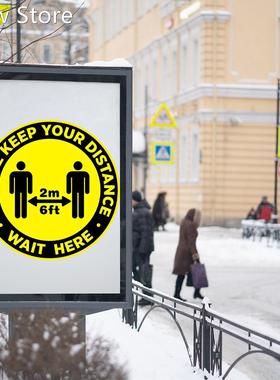 4Size Creative Ground sign Isolated label 30CM diameter Stan