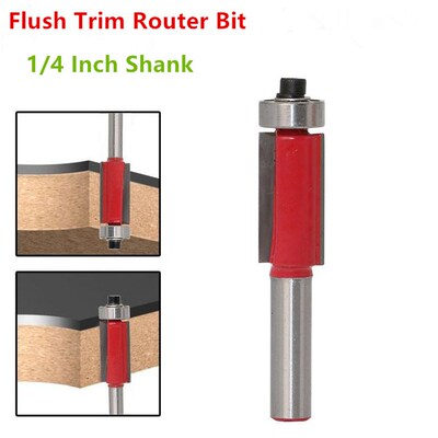 1/4 inch shank Flush Trim Router Bit Mill Cutter End Bearing
