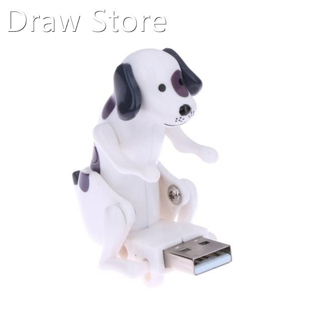 New White Mini Funny Cute USB Humping Spot Dog Toy USB Gadge