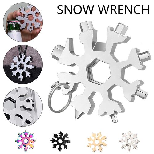19-In-1 Snowflake Multi-tool Portable Pocket Tool Wrench Rat