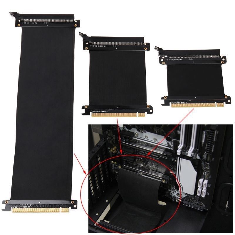 pci express 16x flexible cable riser card extension port ada