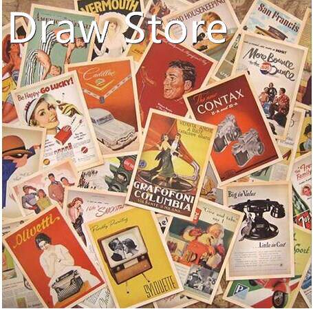 32 Pcs/lot Classical Famous Posters Vintage Style Memory Po