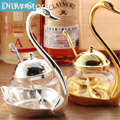 alloy Condiment Pot Seasoning Container Spice Glass Jar Salt