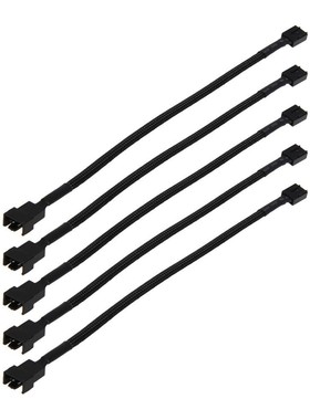 5 Pack Braided Sleeving 25CM TX4 4pin Connectors CPU PWM Fan