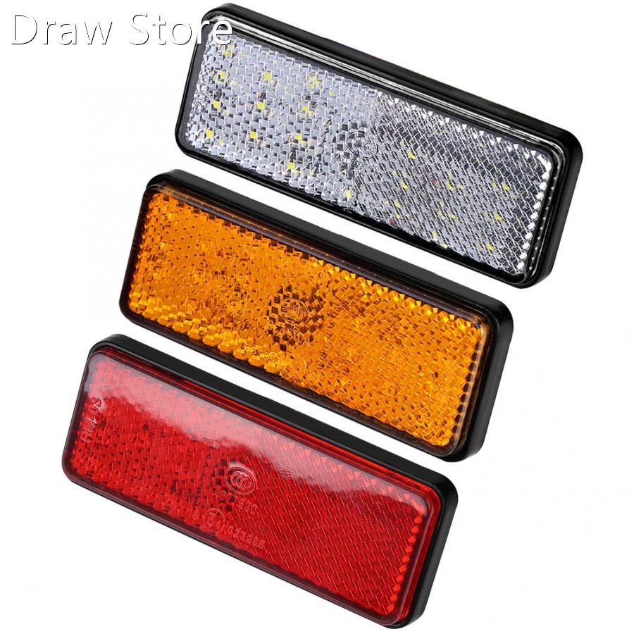 12V 24LED Universal Motorcycle Scooter Moped Rectangle LED R
