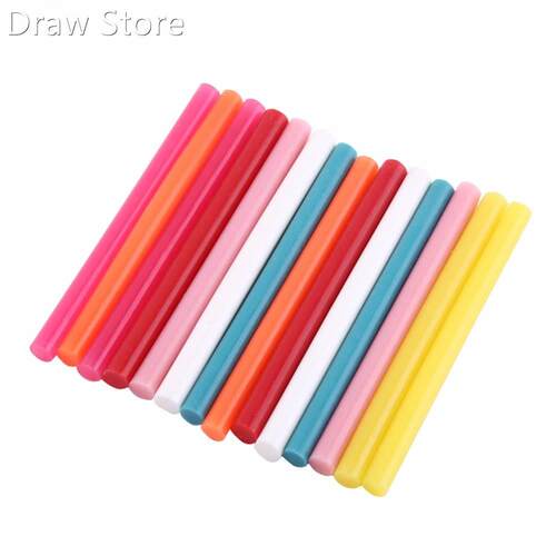 14pcs/set Mix Color Hot Melt Glue Stick Adhesive Sticks Kit
