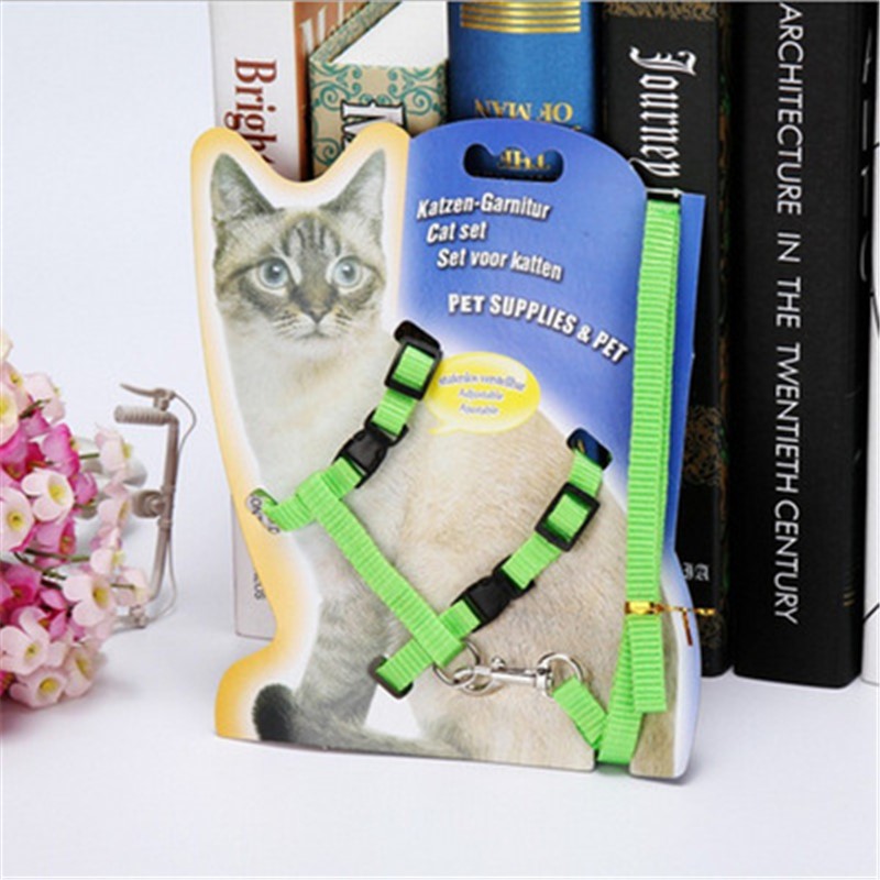 Hot Sale Cat Adjustable Nylon Harness Leash Pet Traction Lea