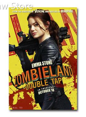 Zombieland 2 Double Tap Character Movie 3 Silk Fabric Wall
