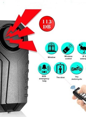 113dB Loud Draadloze Fiets Anti-Diefstal Alarm Waterdichte D