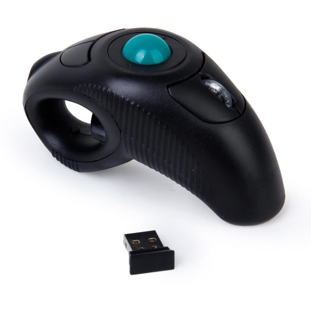 Digital 2.4GHz Wireless Trackball Mouse Ergonomic Design Fin