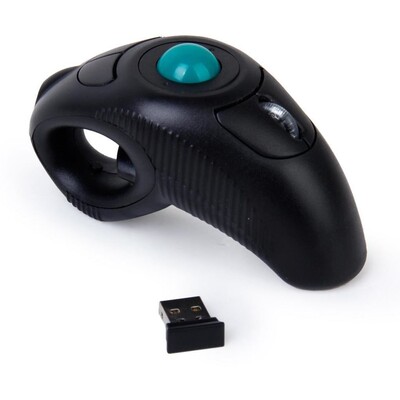 Digital 2.4GHz Wireless Trackball Mouse Ergonomic Design Fin