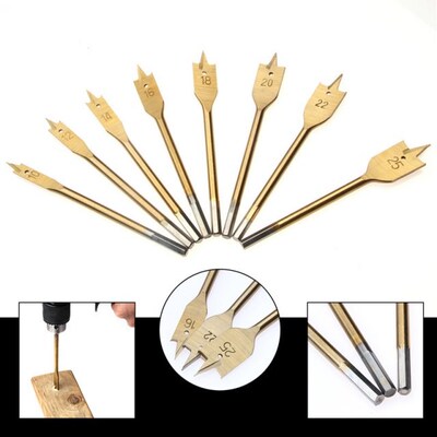 ZENHOSIT 8PCS High Speed Steel Flat Drill Bit 10-25mm Durabl