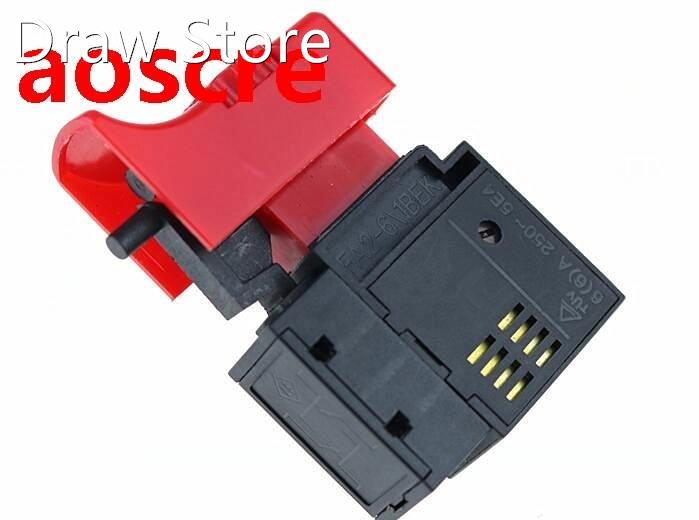 1PCS FA2-6/1BEK 250V 6A 5E4 Red+Black Lock On Power Tool Ele
