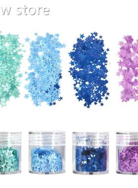 iStar Bute1rfly Resi Filling Nal Anrt Sequins Glitter Ftlake