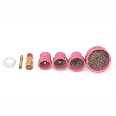 6pcs TIG Weldings Torch Nozzle Rings Cover Gases Lens Glass