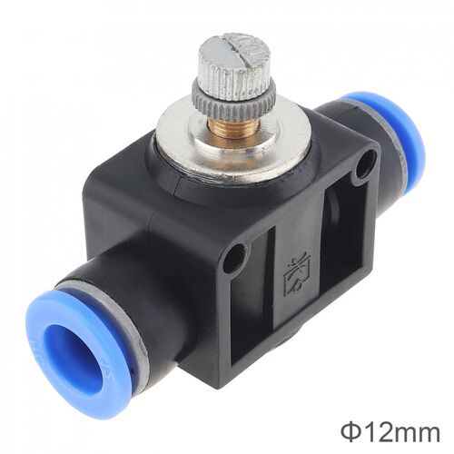 12mm Practical Black Adjustable Pneumatic Components Quick C