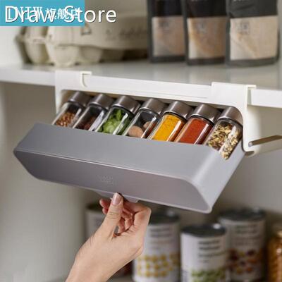 Home Kitchen Self-adhesive Wall-mounted Under-Shelf Spice Or