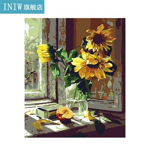 Chrysanthemum Digital Oil Painting By Numbers Canvas Wall Pi