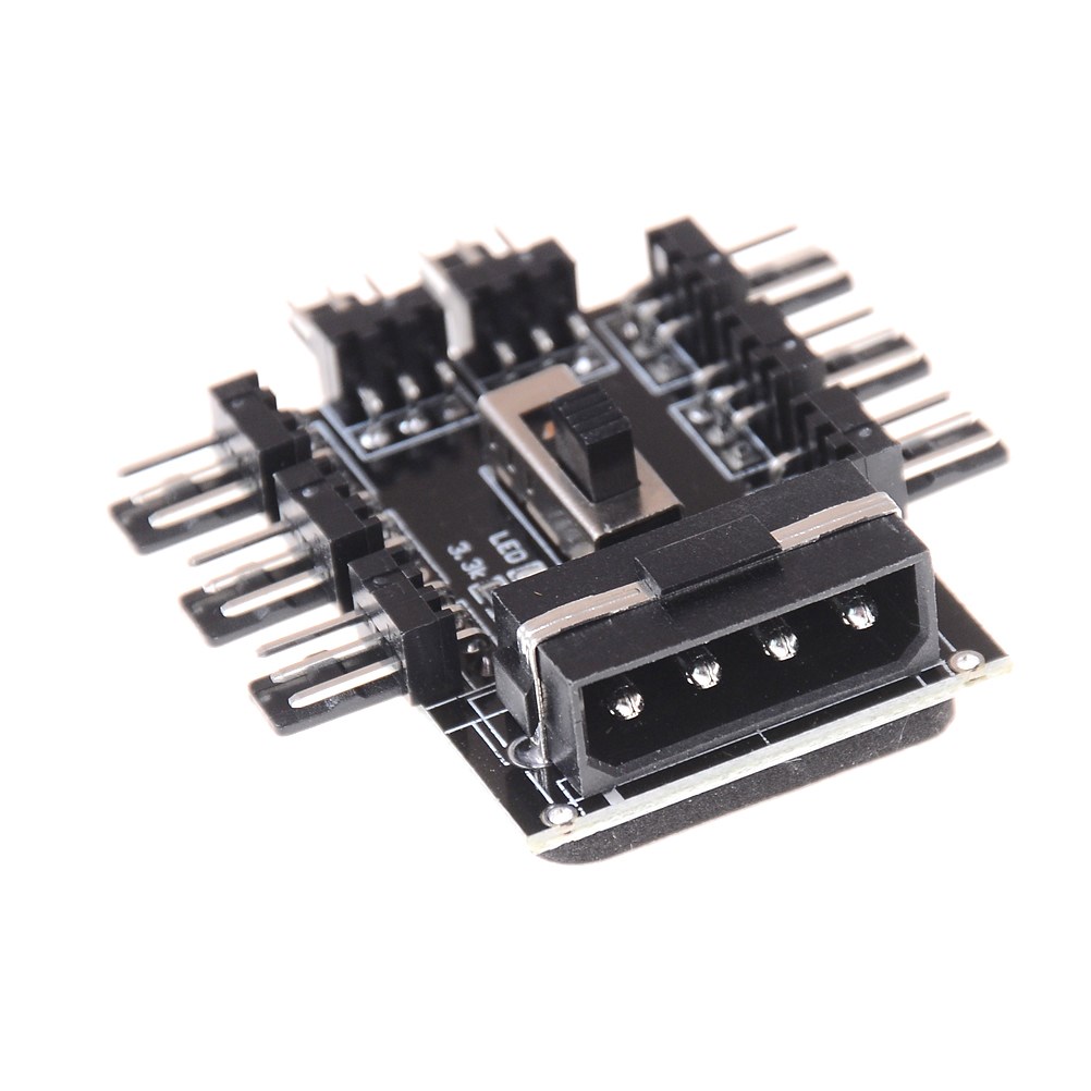 1 To 8 Way Splitter Cooler Cooling Fan Hub 3pin 12V Power So