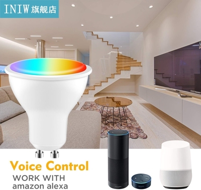 GU10 LED Spotlight Smart Bulb Home Voice Control Timer WiFi