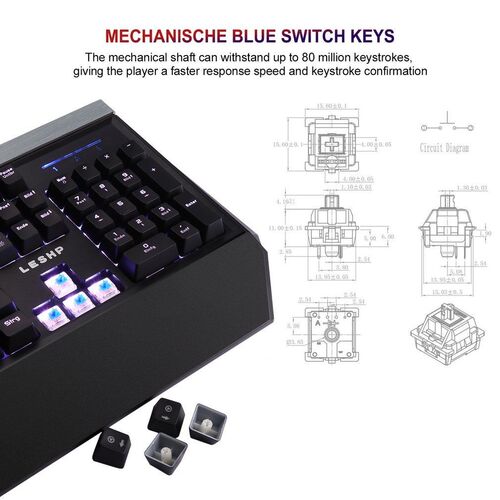 LESHP 105 Keys Unlimited Backlight Adjustable Brightness &am