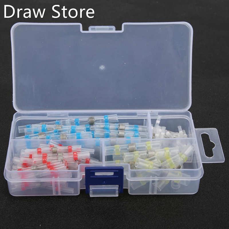 100Pcs Solder Butt Sleeve Heat Shrinkable Waterproof Termina