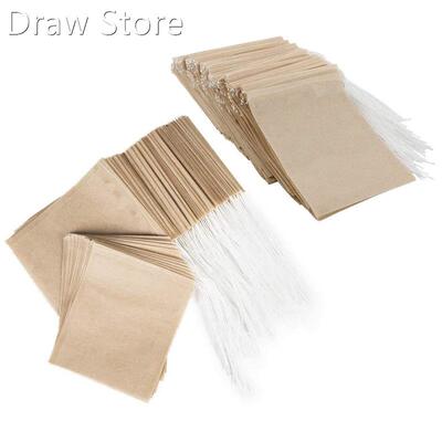600 Pcs Disposable Tea Bags with Drawstring Safe Strong Pene