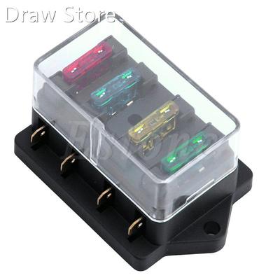 12V/24V 4 Way Car Auto Blade Fuse Box Holder Circuit Standar