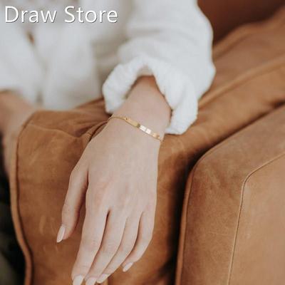 Custom Stainless Steel Name Bracelet Personalized Engrave B