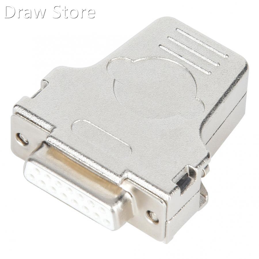 D-SUB Serial Connector 15-Pin 2 Rows Female with Metal Enclo