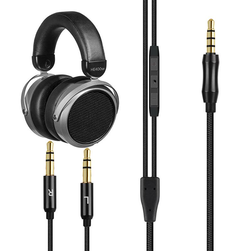适用Hifiman海菲曼HE400S/I HE560HE-350带麦耳机音频线三头3.5MM