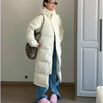 中戏爆款中长款情侣加厚羽绒棉服