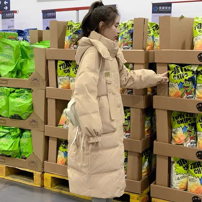 羽绒棉服女中长款2025新款冬季加厚棉袄流行爆款韩系学生棉衣外套