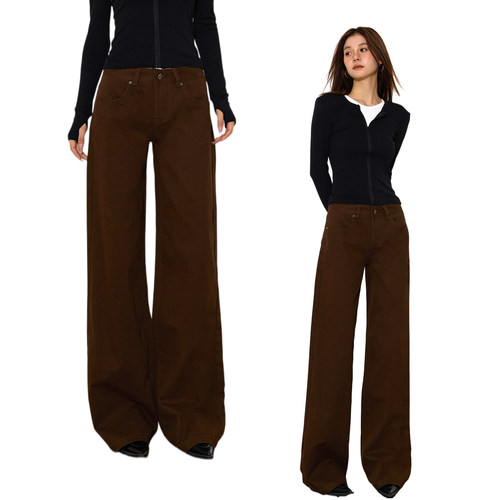 复古低腰直筒显瘦百搭牛仔裤女