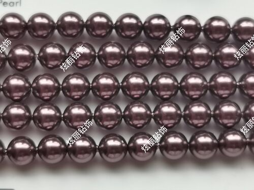 原装进口施家珍珠5810通孔6mm 301紫红
