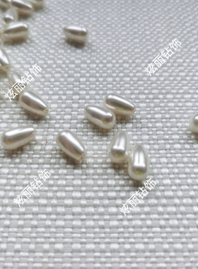 原装进口奥地利施家珍珠5816半孔水滴11.5x6mm 650珍珠白 整包