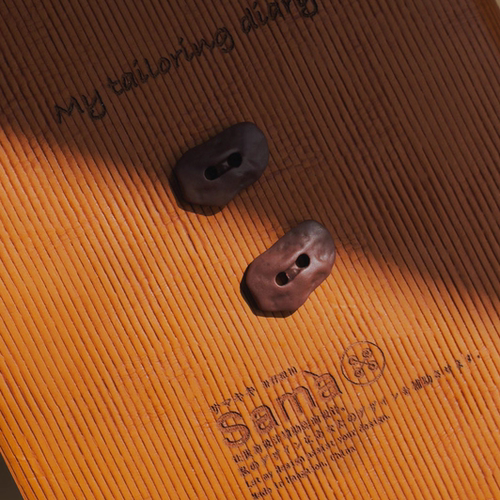 SAMA 枯山水 侘寂风日系颓败暗黑感亚麻做旧水洗砂洗两眼异形扣