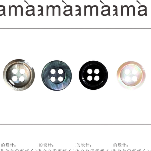 卅孖纽扣 春晓系列设计师鱼光衬衫连衣裙四眼纽扣