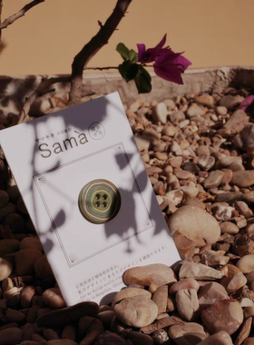 SAMA Cactus flower 新品镭射嵌色三色涟漪纹毛衫手作果实扣