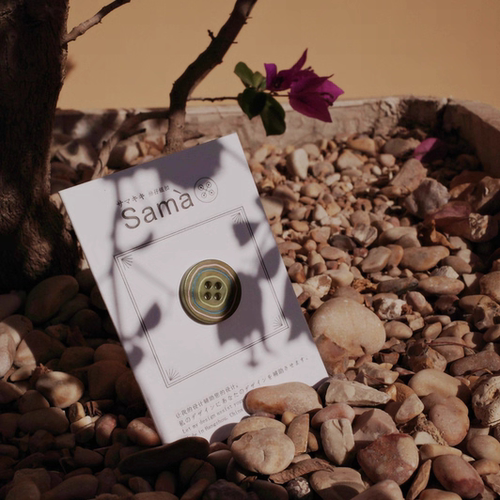 SAMA Cactus flower 新品镭射嵌色三色涟漪纹毛衫手作果实扣