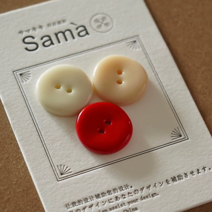 SAMA 最小陶艺家 新品手捏不规则仿陶瓷毛衫树脂纽扣